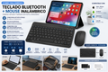 Teclado y Mouse Inalámbricos Bluetooth para iPad, Tablet, Android, iOS y Windows
