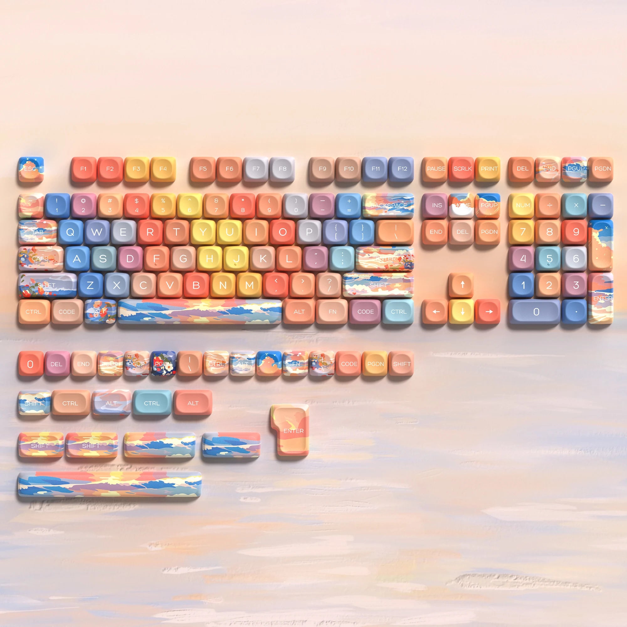 Keycaps PBT MOA Premium para Teclado Mecánico | 130+ Teclas | Dye Sublimation | Compatible Cherry MX
