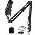 Micrófono USB Profesional para Streaming, Podcast, Gaming y Grabación | Kit Completo con Brazo Articulado