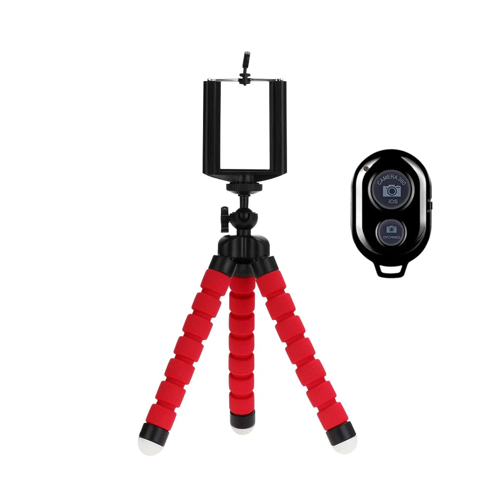 Trípode Flexible Universal con Control Remoto Bluetooth para Celular, Cámara y GoPro