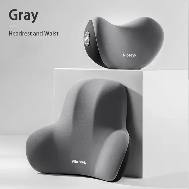 &nbsp;Cojín Ergonómico de Espuma Memory Foam para Auto | Soporte Lumbar y Cervical