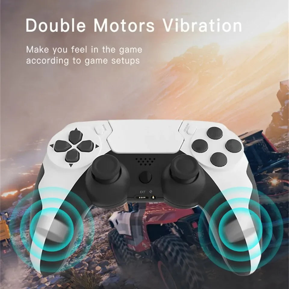 Control Inalámbrico P48 para PS4, PS3 y PC | Bluetooth 4.0, Doble Vibración y Touch Pad