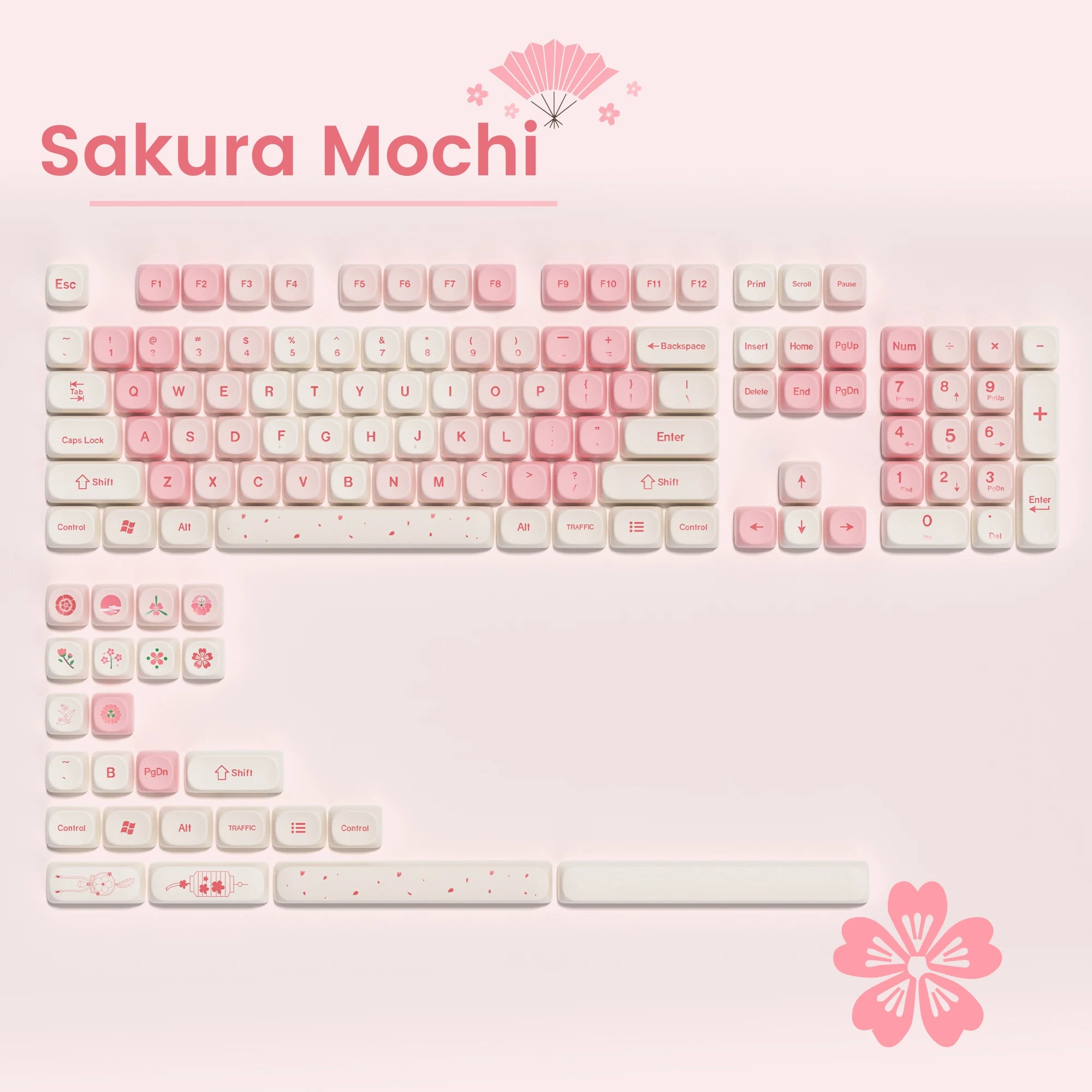 Keycaps PBT MOA Premium para Teclado Mecánico | 130+ Teclas | Dye Sublimation | Compatible Cherry MX