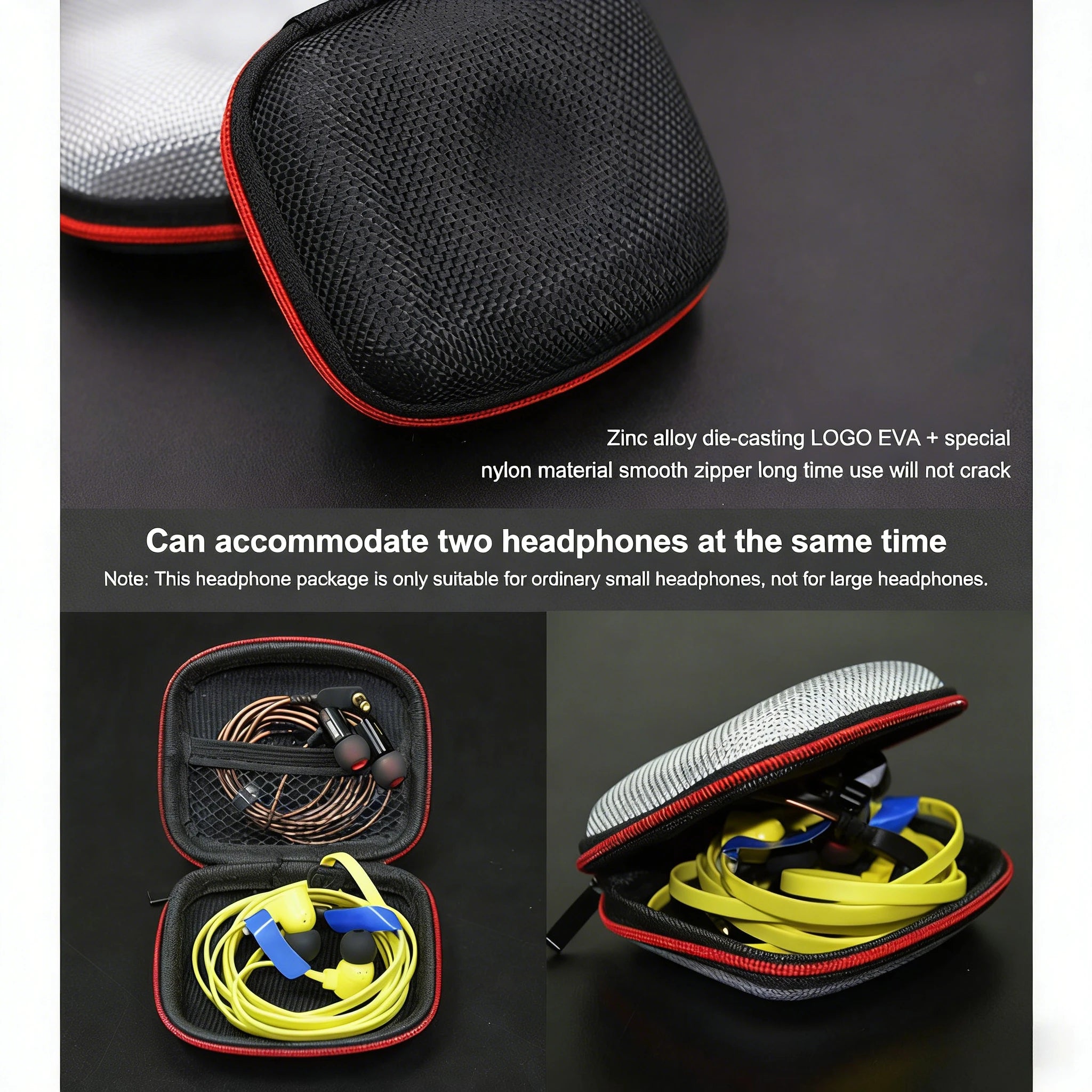 Estuche Rígido para Audífonos – Funda Protectora EVA Resistente a Golpes con Cierre de Cremallera