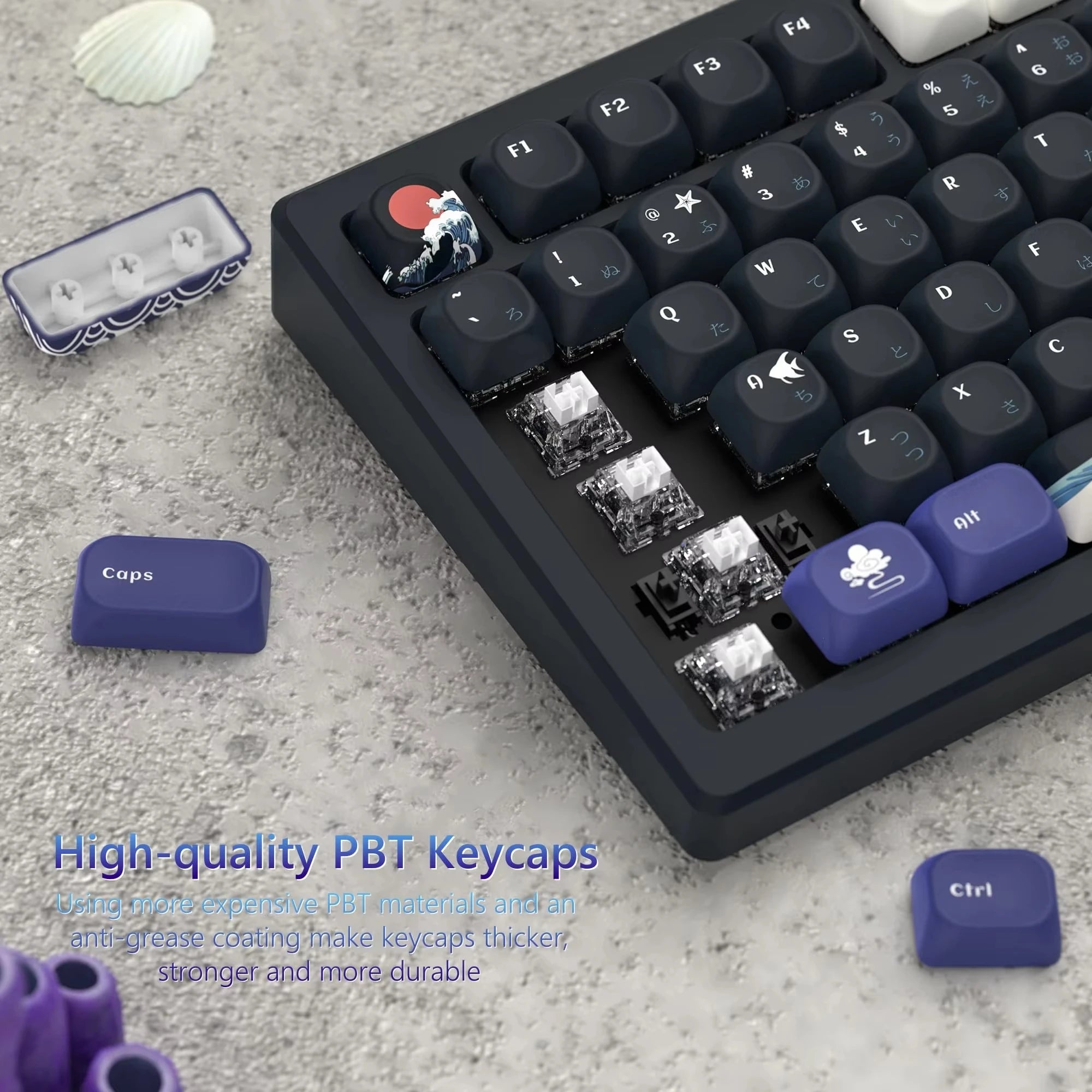 Keycaps PBT MOA Premium para Teclado Mecánico | 130+ Teclas | Dye Sublimation | Compatible Cherry MX
