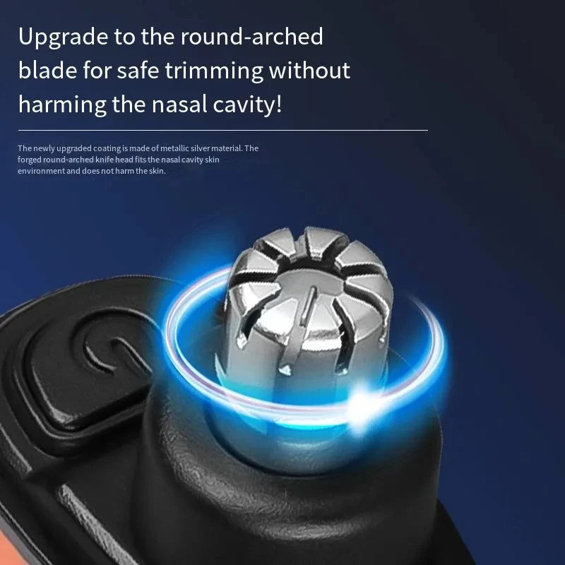 Recortadora Eléctrica de Vello Nasal USB Recargable | Pantalla LED y Cuchillas de Acero Inoxidable