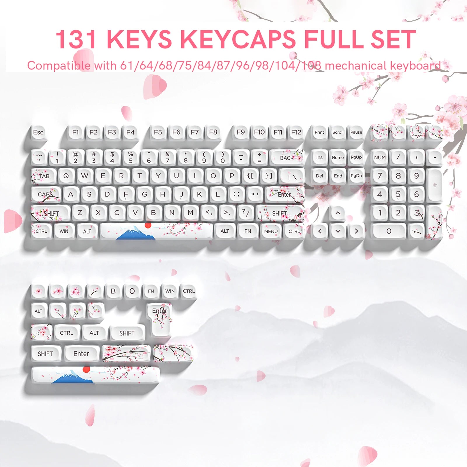 Keycaps PBT MOA Premium para Teclado Mecánico | 130+ Teclas | Dye Sublimation | Compatible Cherry MX