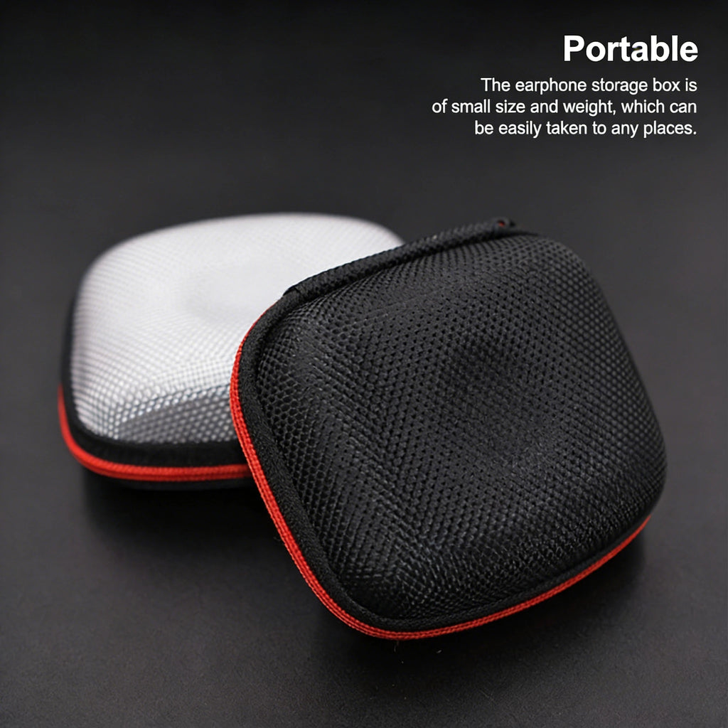 Estuche Rígido para Audífonos – Funda Protectora EVA Resistente a Golpes con Cierre de Cremallera