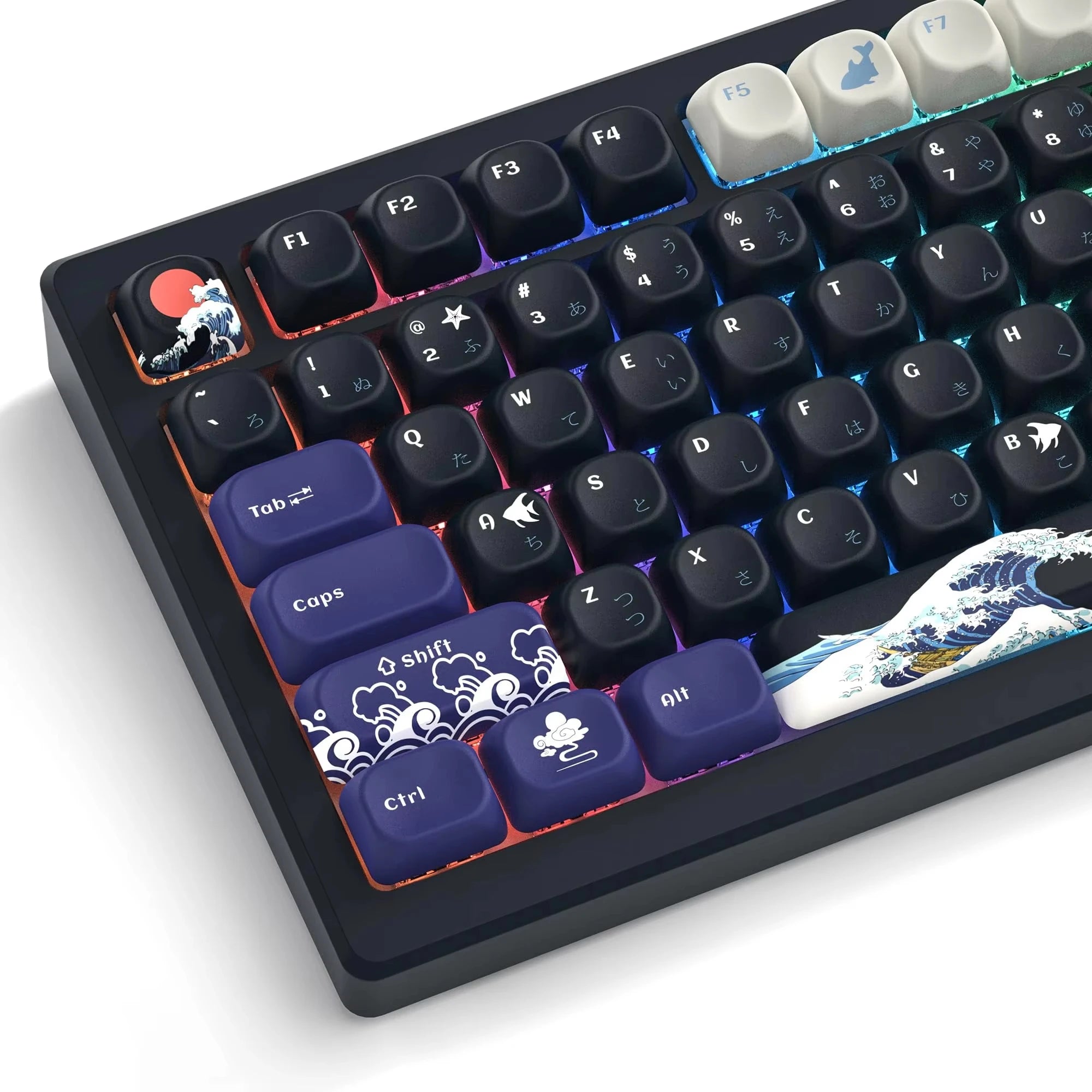 Keycaps PBT MOA Premium para Teclado Mecánico | 130+ Teclas | Dye Sublimation | Compatible Cherry MX