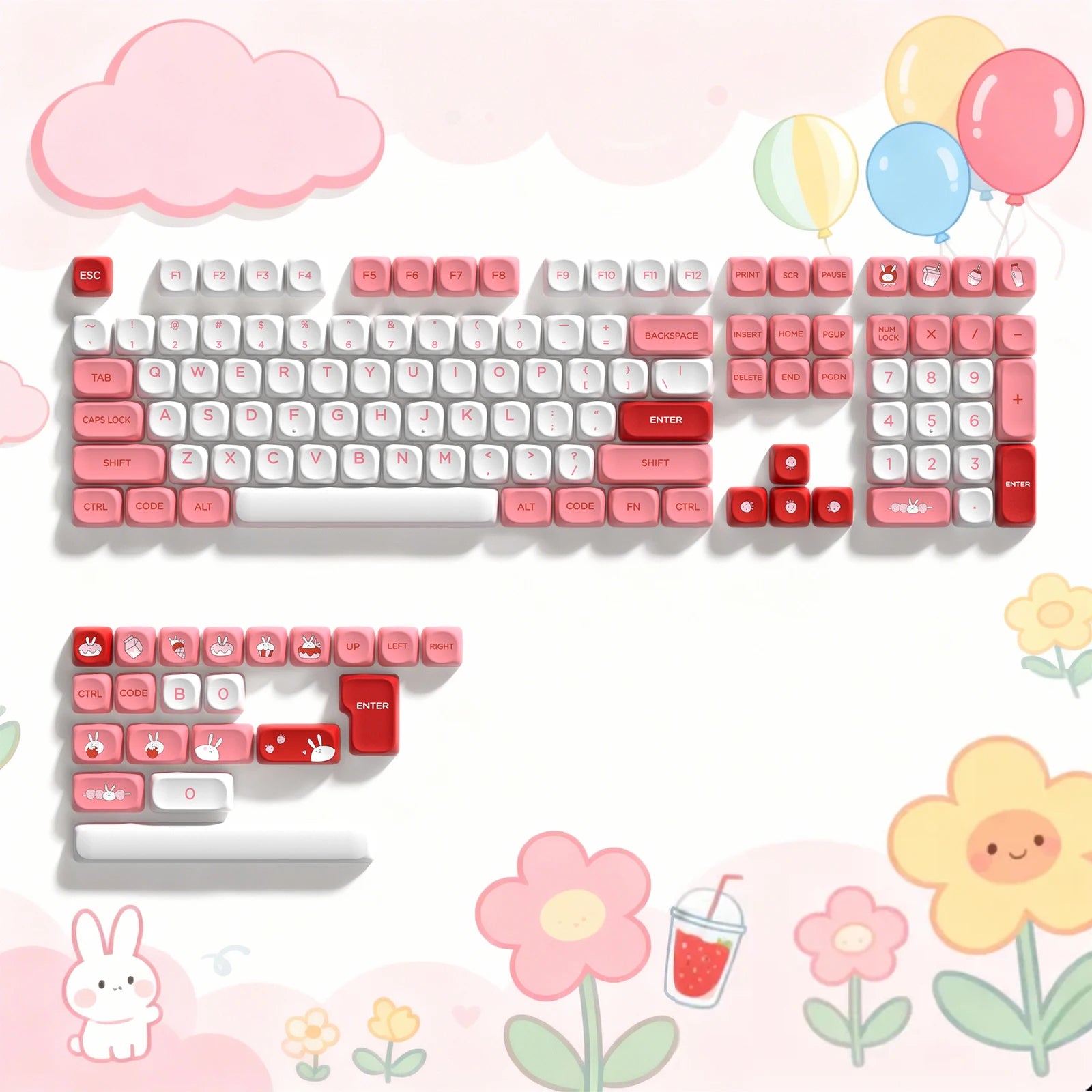 Keycaps PBT MOA Premium para Teclado Mecánico | 130+ Teclas | Dye Sublimation | Compatible Cherry MX