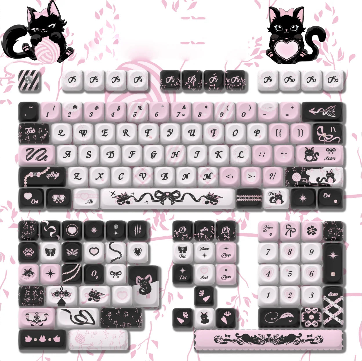 Keycaps PBT MOA Premium para Teclado Mecánico | 130+ Teclas | Dye Sublimation | Compatible Cherry MX