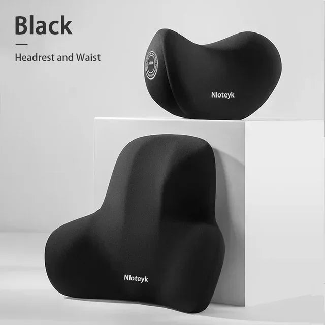 &nbsp;Cojín Ergonómico de Espuma Memory Foam para Auto | Soporte Lumbar y Cervical