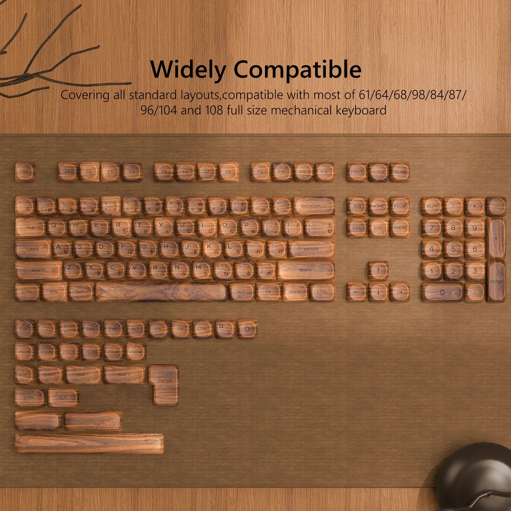 Keycaps PBT MOA Premium para Teclado Mecánico | 130+ Teclas | Dye Sublimation | Compatible Cherry MX