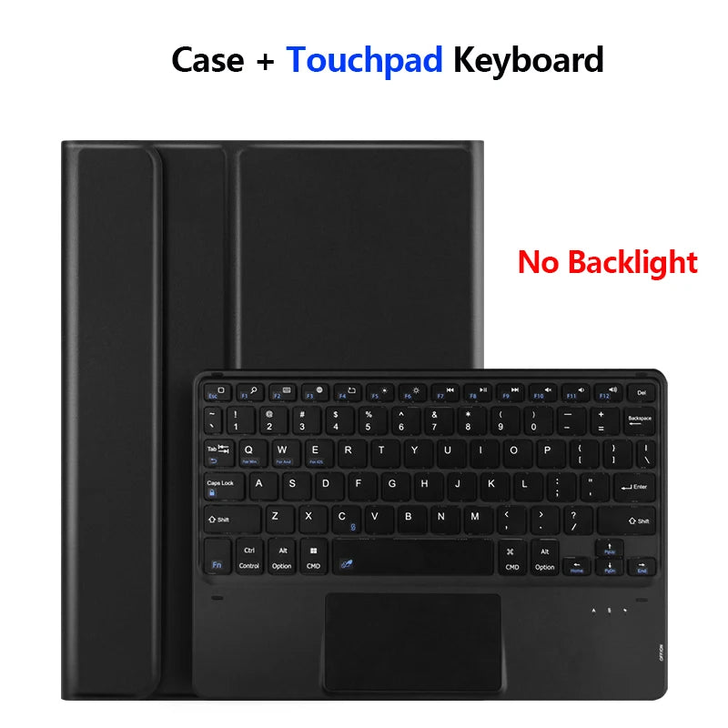 Funda con Teclado Bluetooth para iPad Pro 11" y iPad Air | Touchpad Multigestos | Retroiluminación RGB | Soporte para Apple Pencil