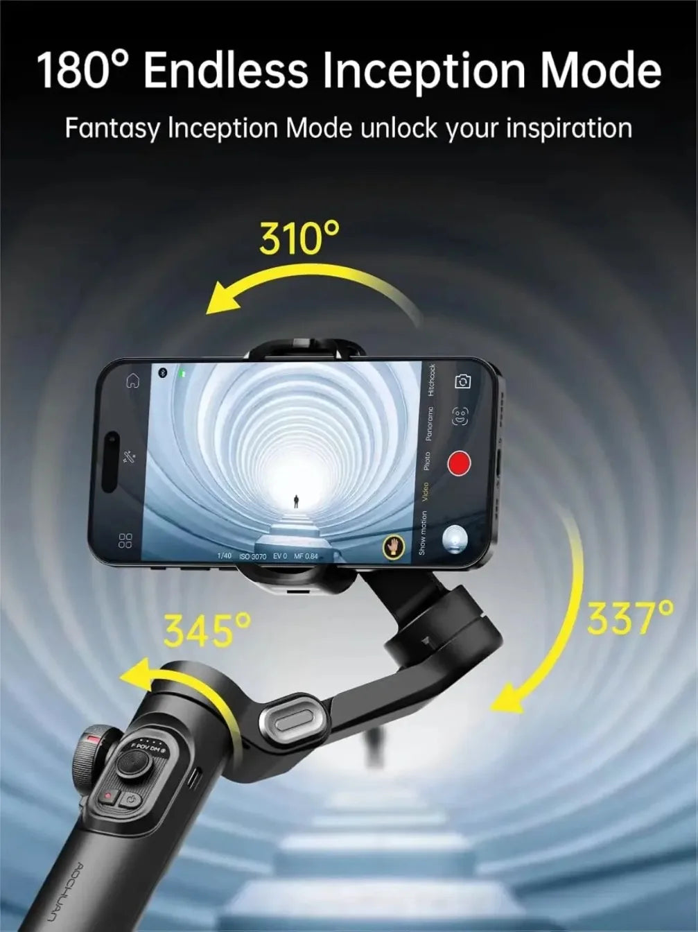 Estabilizador Gimbal Inteligente AOCHUAN Smart XE de 3 Ejes para Smartphone | Seguimiento IA, Bluetooth y Trípode Incluido