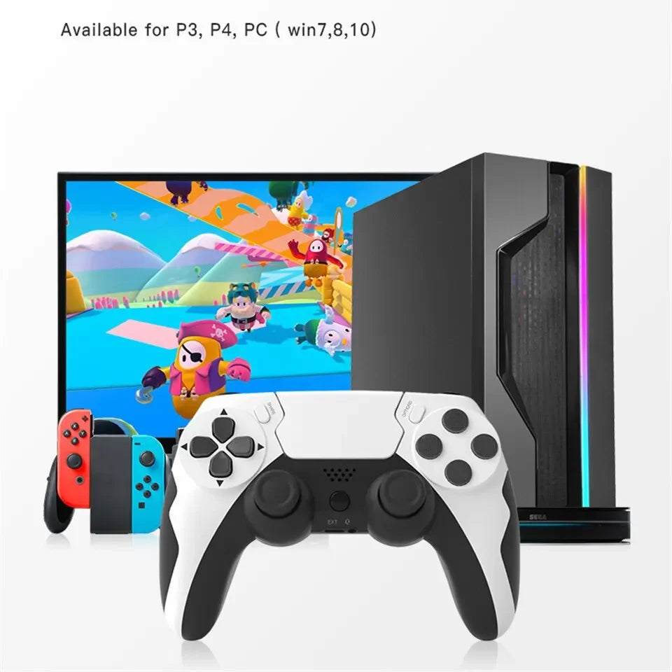Control Inalámbrico P48 para PS4, PS3 y PC | Bluetooth 4.0, Doble Vibración y Touch Pad