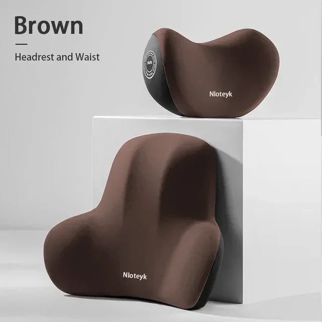 &nbsp;Cojín Ergonómico de Espuma Memory Foam para Auto | Soporte Lumbar y Cervical