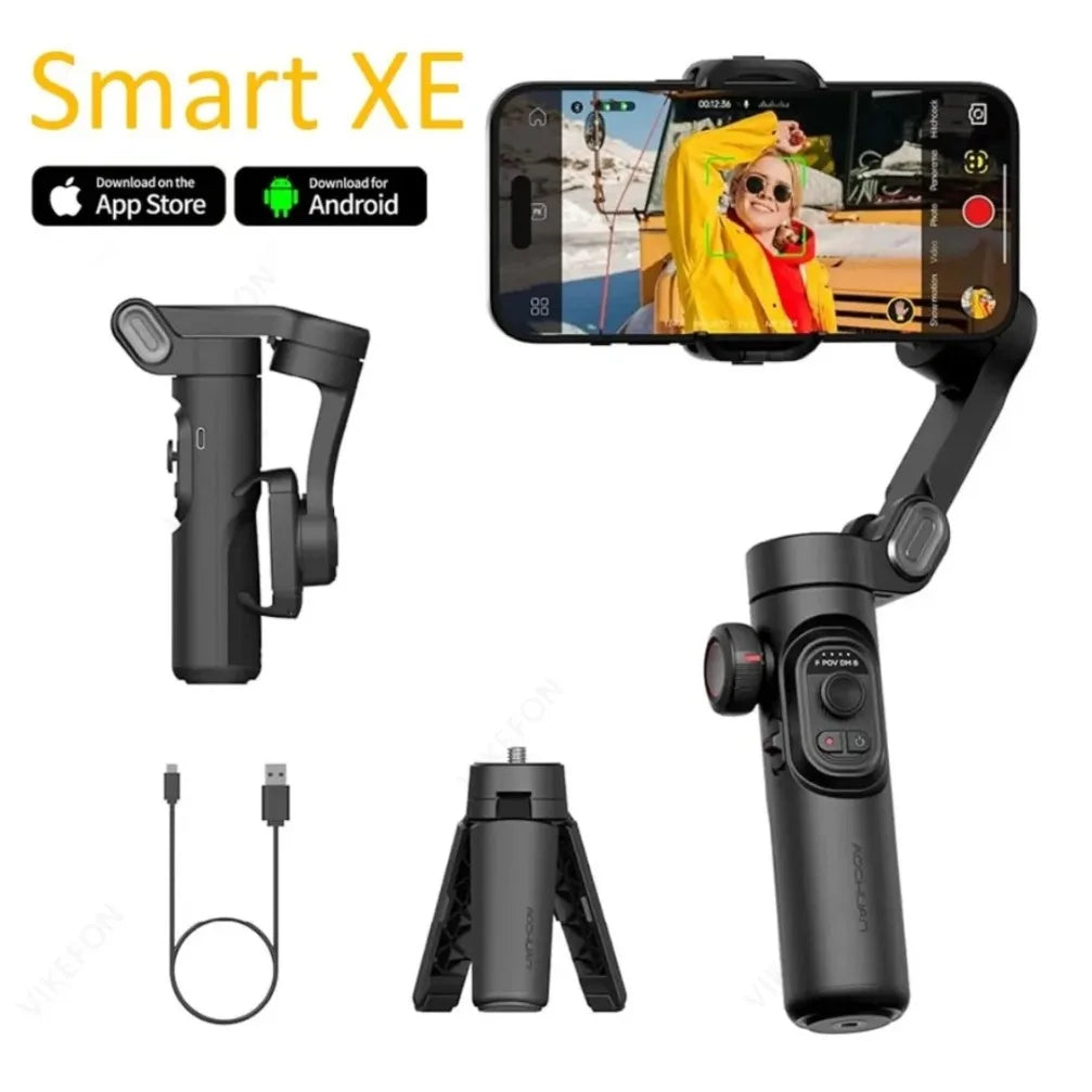 Estabilizador Gimbal Inteligente AOCHUAN Smart XE de 3 Ejes para Smartphone | Seguimiento IA, Bluetooth y Trípode Incluido