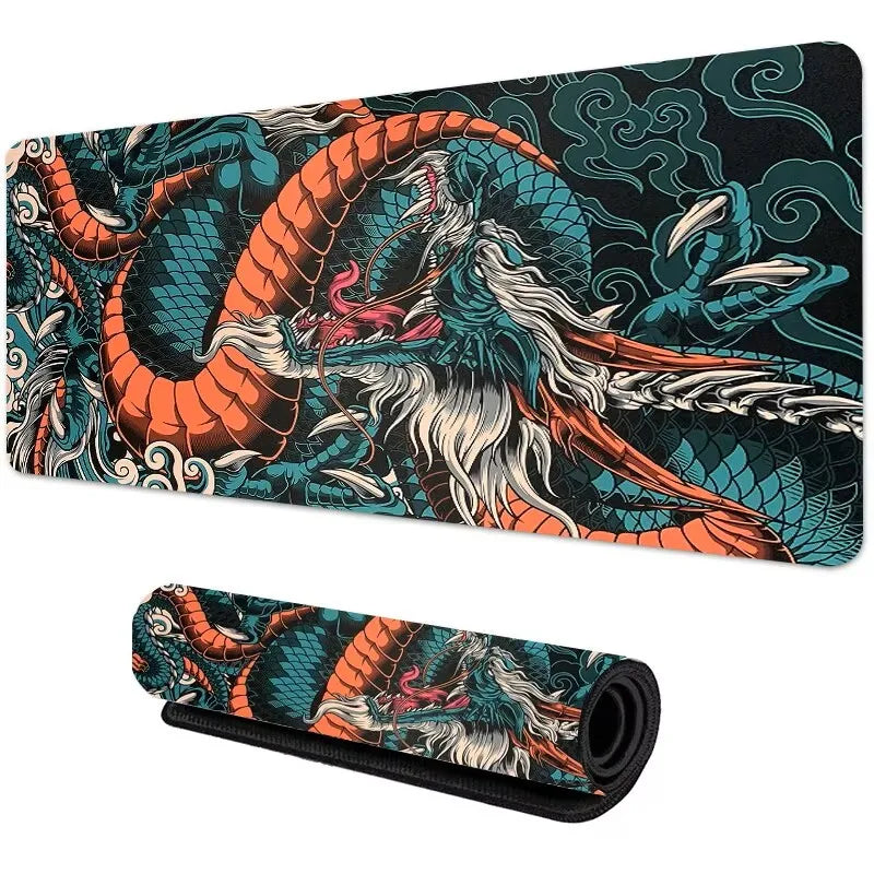 Mouse Pad Gamer XXL Dragón Japonés | Alfombrilla Gaming Speed Antideslizante