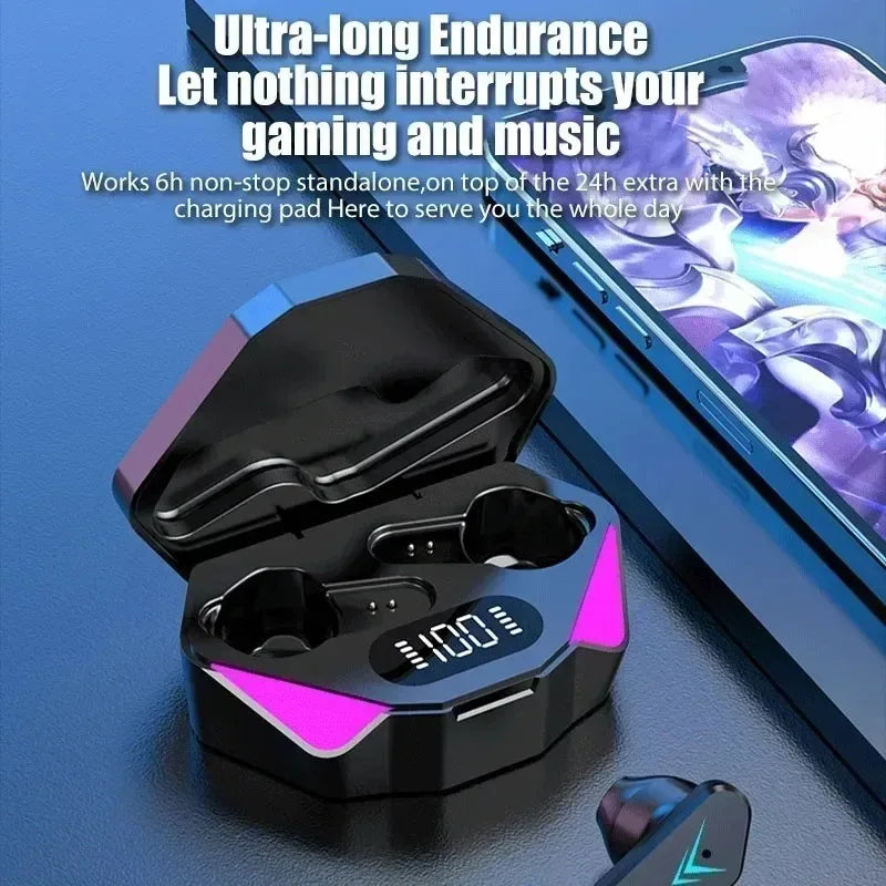 Audífonos Inalámbricos Gamer X15 TWS Bluetooth 5.3 – Baja Latencia, Sonido Hi-Fi y Estuche con Pantalla LED