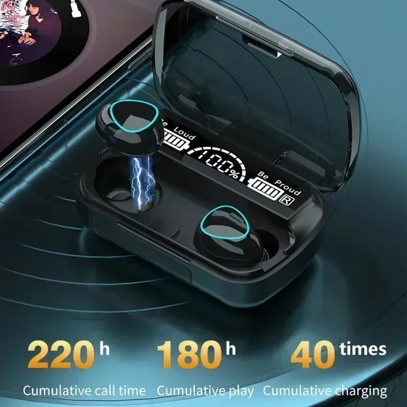 Audífonos Bluetooth TWS M10 con Pantalla LED y Sonido HiFi