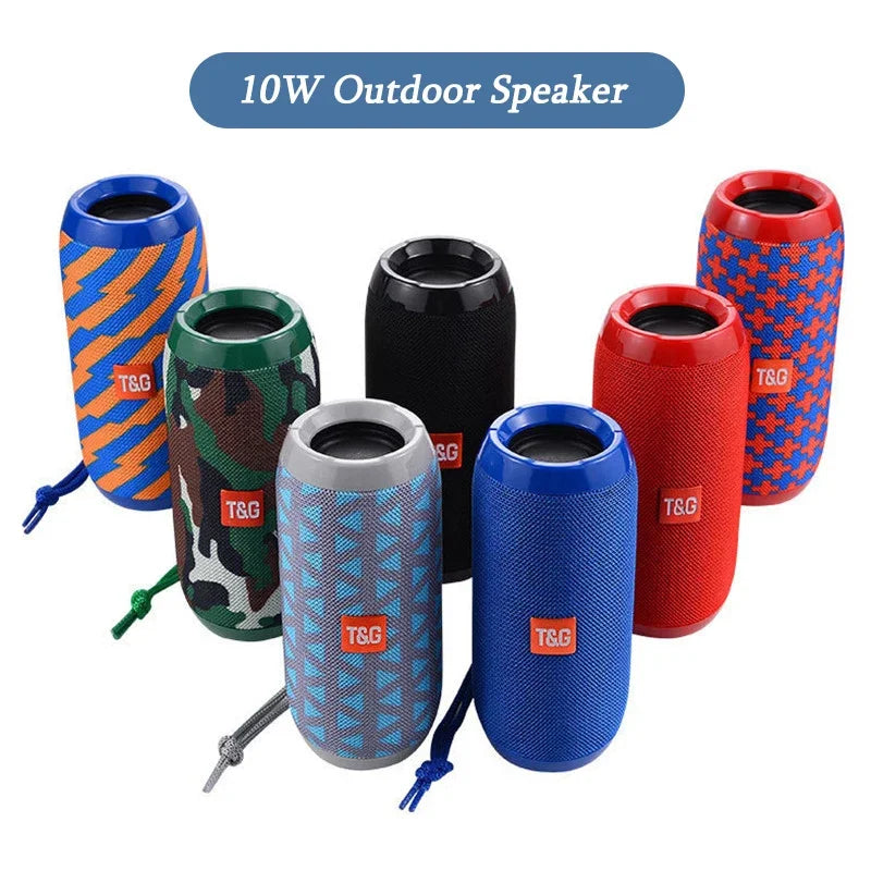 Bocina Bluetooth Portátil T&amp;G TG117 | Bluetooth 5.3 | Sonido Estéreo 10W | Manos Libres | USB, AUX y Tarjeta TF